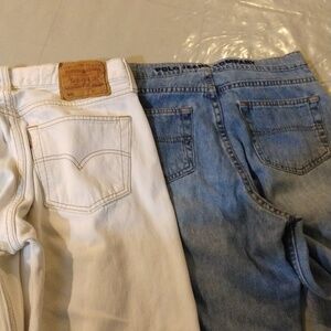 Vintage 1980’s LEVIS 501 and Polo Jeans Company Ralph Lauren Light Blue Jeans